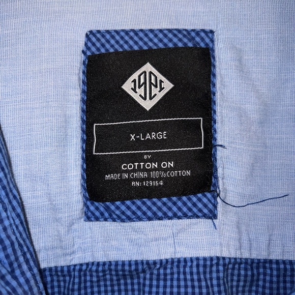 Men’s Large Cotton On Checkered Button Down (SEE DESCRIPTION) - Picture 2 of 4